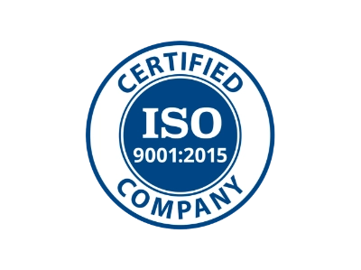 ISO 9001:2015 quality management certification badge